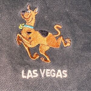 Vintage 90s Warner Bros 3XL Scooby Doo Black Polo